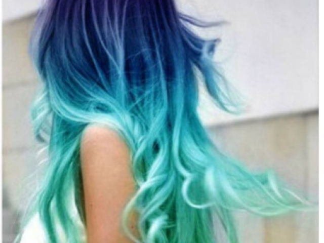 Roxo, azul escuro, azul claro, verde ĂĄgua e verde