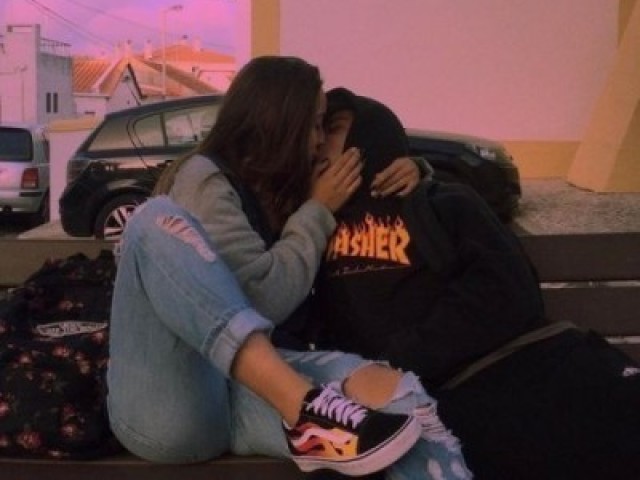 Casal grudento