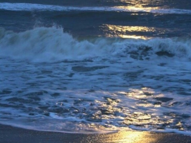 Caminhar na praia, vendo o pôr do sol