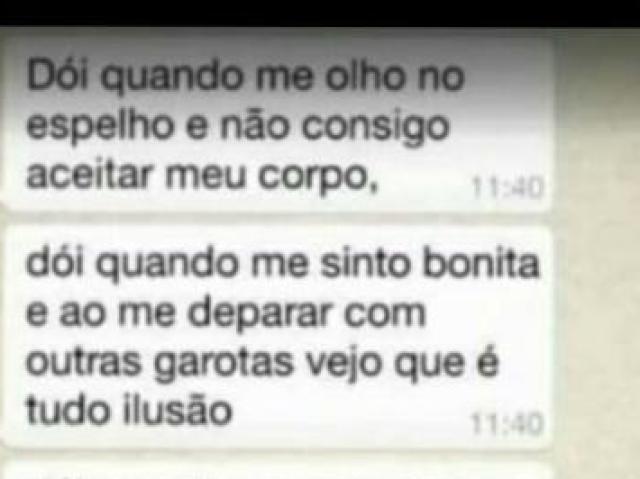 Bom são tantas coisas sem definição, já não tenho forças hoje em dia para seguir em frente e viver, não consigo mais fazer amigos porque não confio em ninguém, preciso conversar com pessoas porém não consigo. 
Estou perdida(o) de mim!