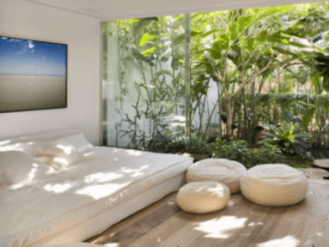 Jardim de inverno para o quarto.