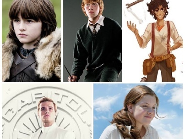 Bran Stark, Peeta Mellark, Lúcia Pevensie, Ron Weasley, Leo Valdez