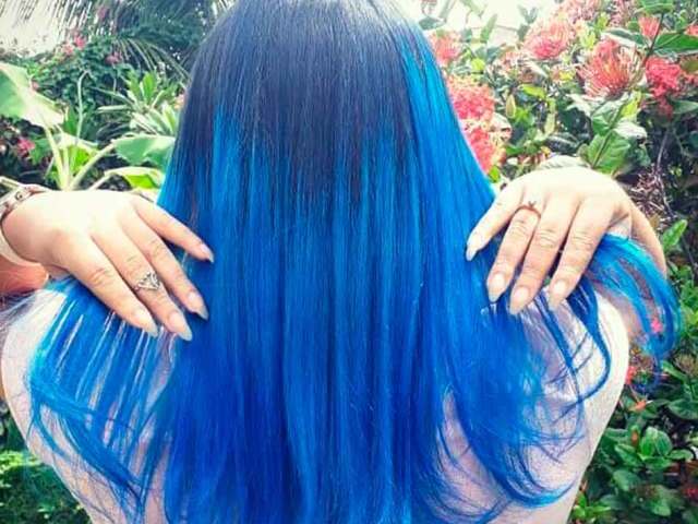 cabelo azul