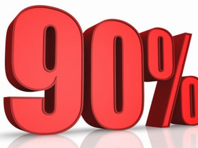 90%