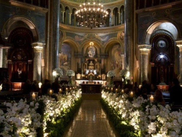 Uma cerimônia na Igreja