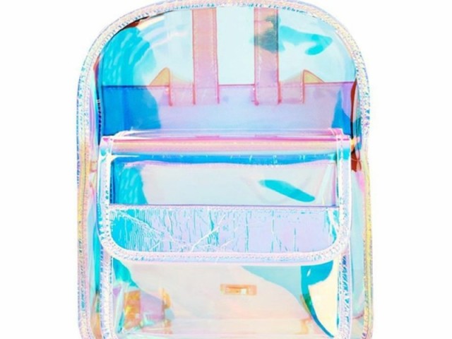 Mochila holográfica transparente 💗