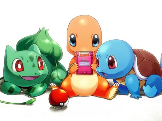 Bulbasaur, Charmander e Squirtle