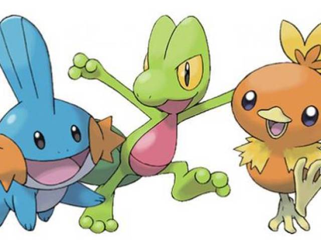 Treecko, Torchic e Mudkip