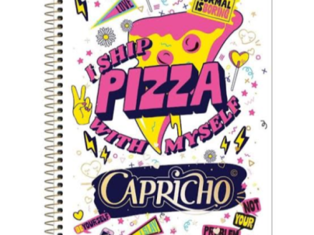 Caderno tema pizza