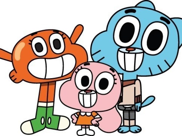 Anaís, Gumball e Darwin, de O Incrível Mundo de Gumball