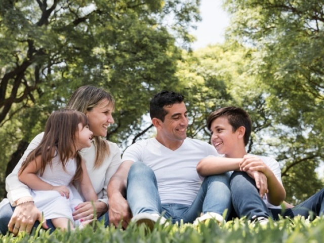 Saio com minha família