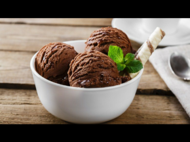 Sorvete de chocolate