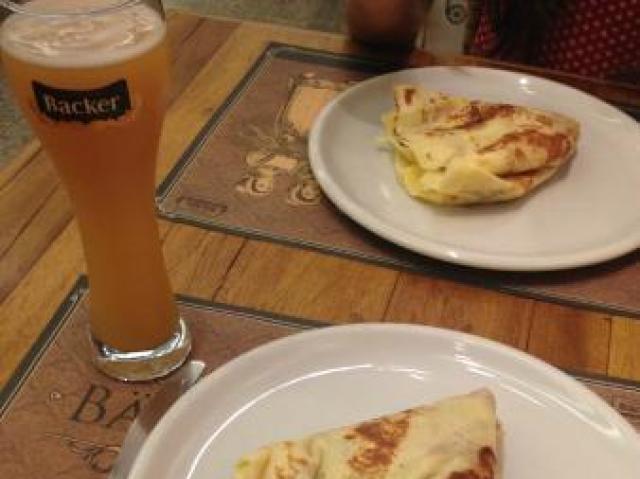 Crepe com cerveja