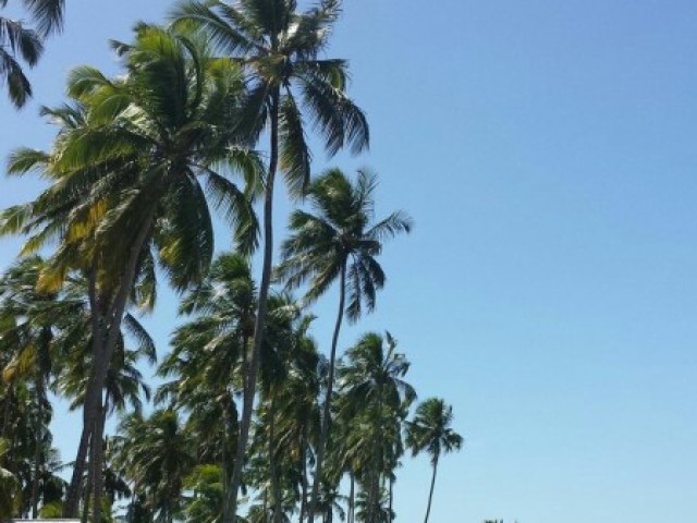 Na praia