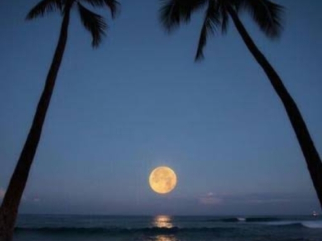 Praia de noite bem romantico