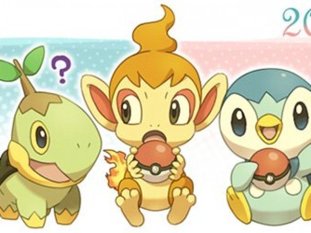 Turtwig, Chimchar e Pipplup