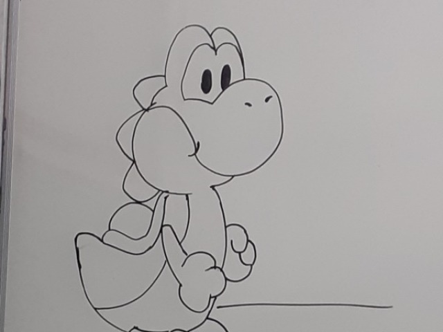 Um desenho do Yoshi vindo diretamente do quadro!!! HUMM...