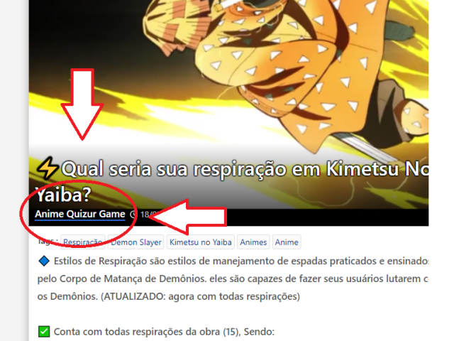 💟 Para mais QUIZs como este, acesse meu perfil, clicando em refazer teste, e após isto clique no link Anime Quizur Game (como na imagem)