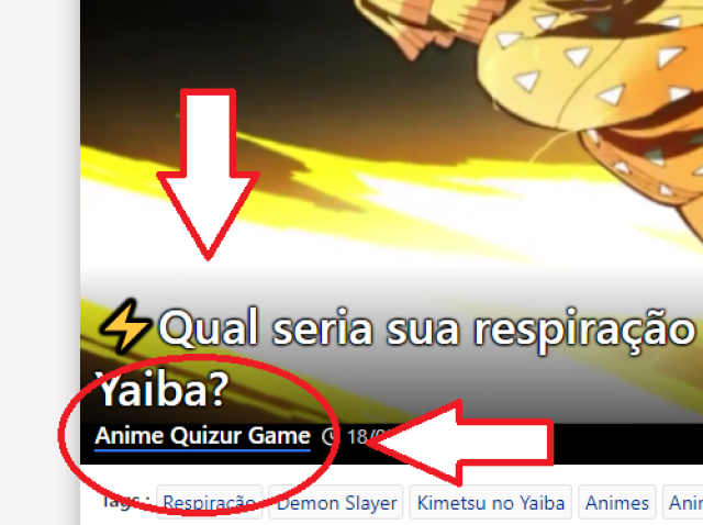 💟 Para mais QUIZs como este, acesse meu perfil, clicando em refazer teste, e após isto clique no link Anime Quizur Game (como na imagem)