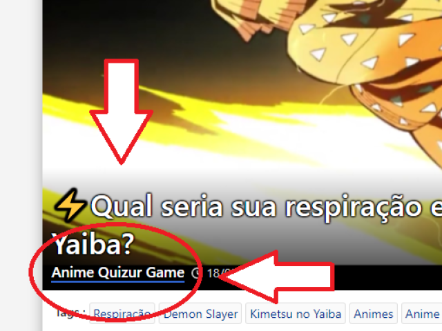 💟 Para mais QUIZs como este, acesse meu perfil, clicando em refazer teste, e após isto clique no link Anime Quizur Game (como na imagem)