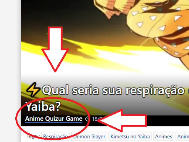 💟 Para mais QUIZs como este, acesse meu perfil, clicando em refazer teste, e após isto clique no link Anime Quizur Game (como na imagem)