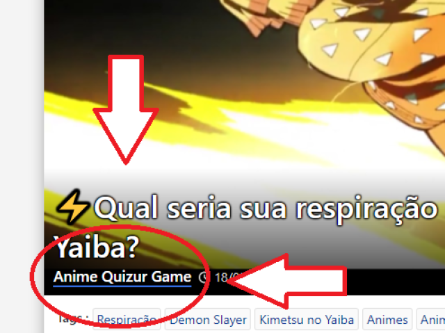 💟 Para mais QUIZs como este, acesse meu perfil, clicando em refazer teste, e após isto clique no link Anime Quizur Game (como na imagem)