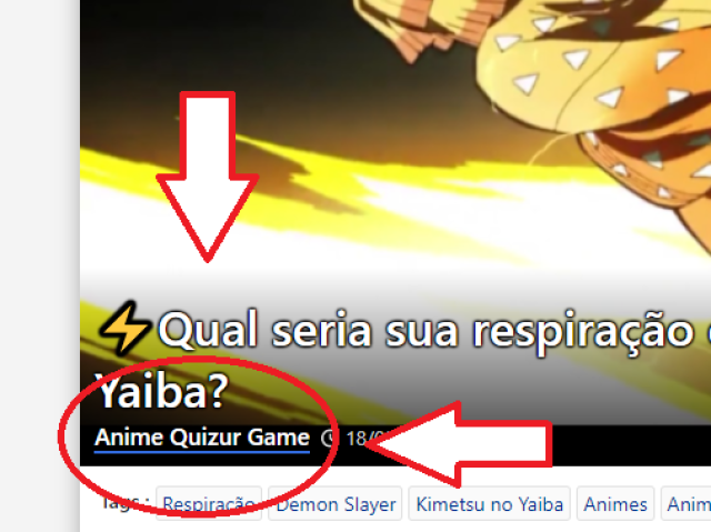 💟 Para mais QUIZs como este, acesse meu perfil, clicando em refazer teste, e após isto clique no link Anime Quizur Game (como na imagem)