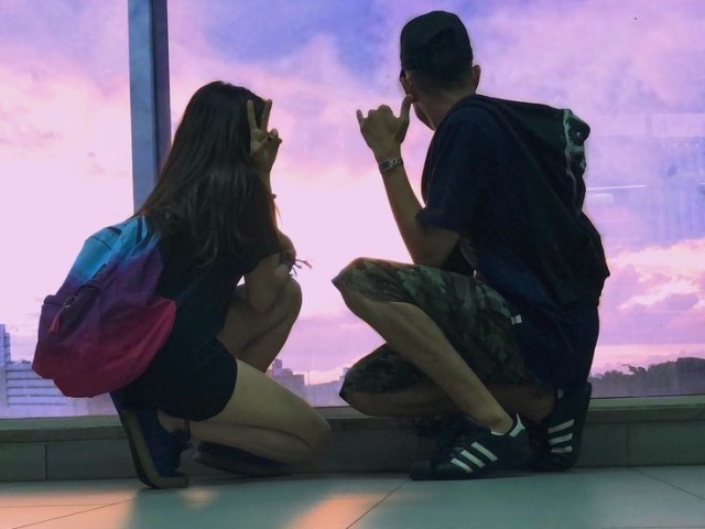 Fomos pro aeroporto só pra tirar essa foto ksksks💞