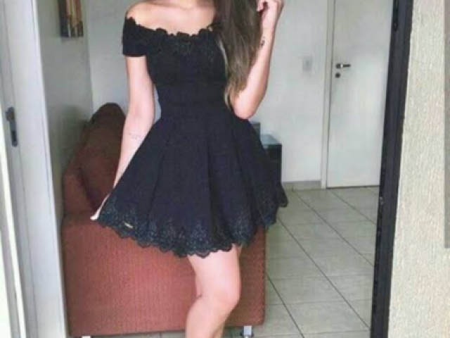 Fui com um vestido mesmo