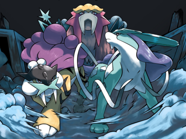 Raikou, Entei e Suicune