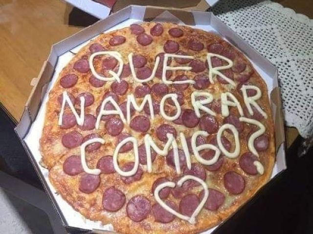 Deu até vontade de comer pizza