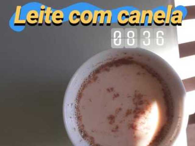 Leite com canela