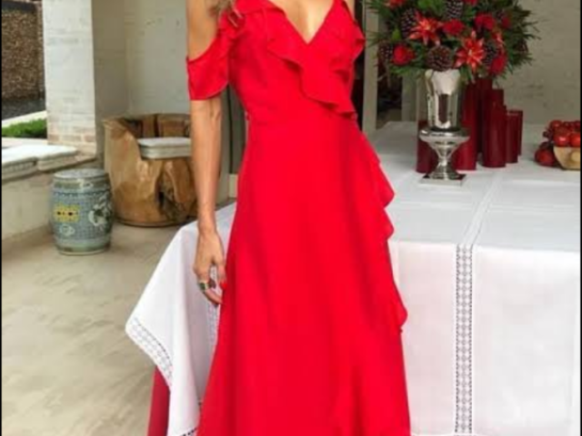 Vestido vermelho de festa