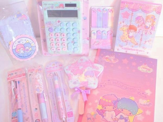 Material escolar Kawaii