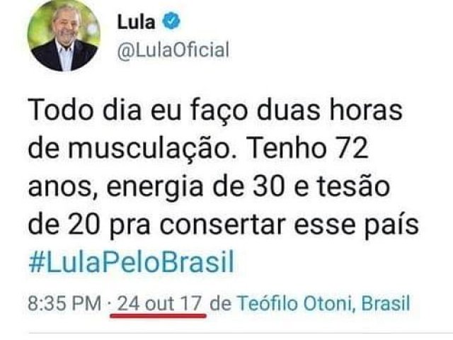 Lula com tesão de 20