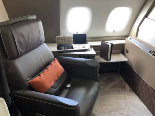 Primeira classe Singapore Airlines