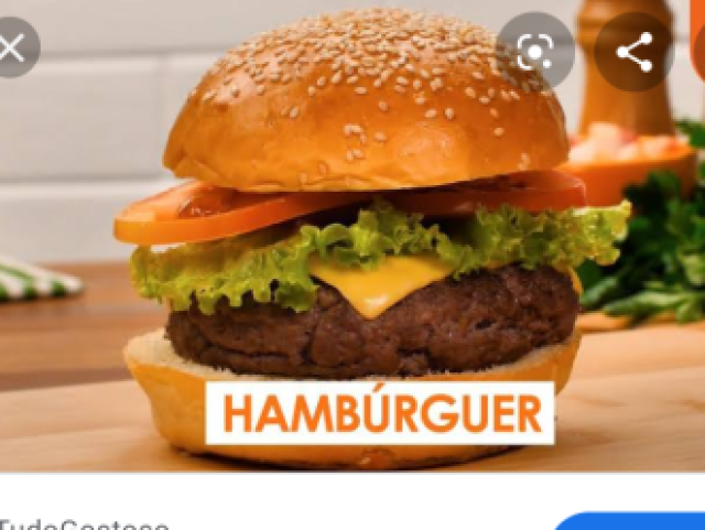 Hamburgue e suculento e gorduroso!