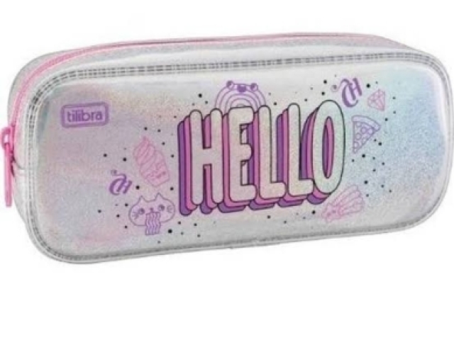 Um lindo da Tilibra com escritura "HELLO''