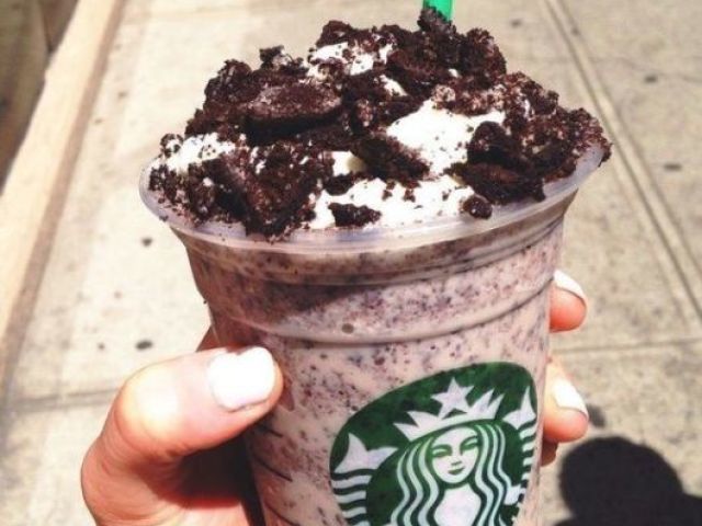 Oreo Franpuccino with extra whip and vanilla