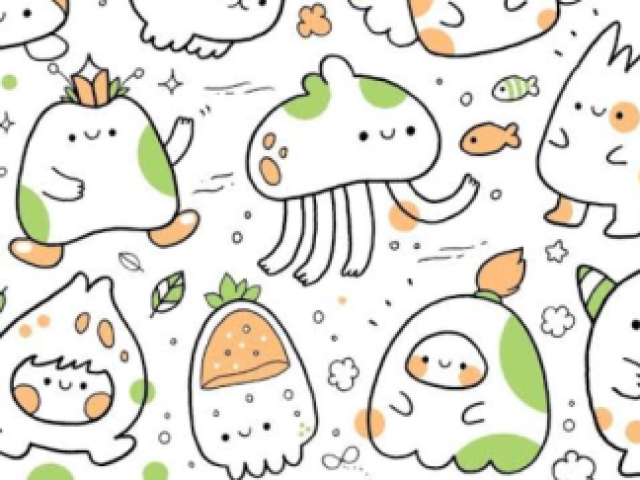 Monster doodle (monstrinhos fofos)