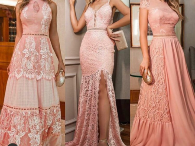 Vestido de gala rosa