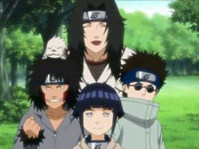 Kiba, Shino e Hinata