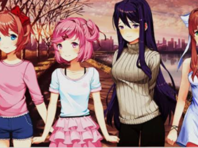 Natsuki-ela sofre abusos do pai que tipo de abusos? Ele bate bem forte nela e bebe álcool e nunca dá atenção para sua pequena tsundere e volta até tarde