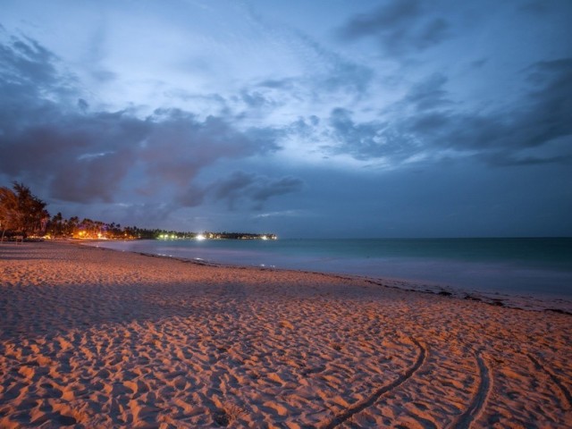 Fomos à praia.