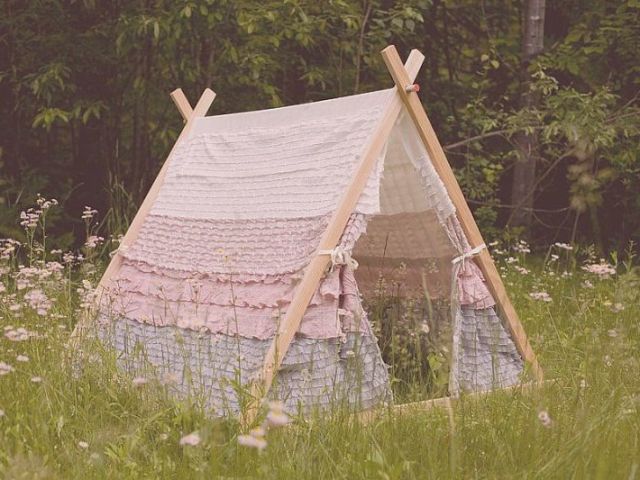 Uma tenda pequena, apenas para uma pessoa