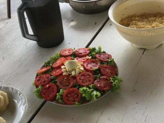 um jantar com a família e amigos