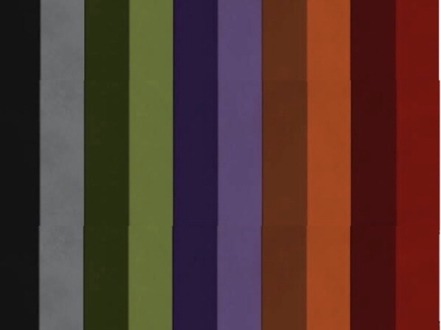 Cores escuras, como preto vermelho escuro...