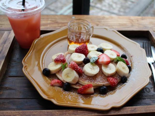 Panquecas com frutas