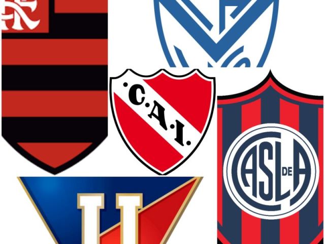 Flamengo, Vélez Sarsfield, Independiente, LDU e San Lorenzo.