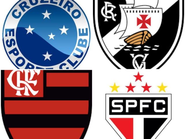 Cruzeiro, Vasco da Gama, Flamengo e São Paulo.